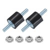 uxcell 2Pcs M6 x 18mm Rubber Mounts, 20 x 20mm