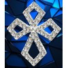 51027 Celtic Cross Pendant / Real Silver 925 with Zirconia