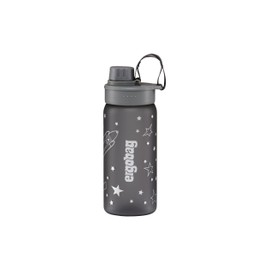 BPA-Free Water Bottle, 550 ml, Leak-Proof and Suitable for Carbonic Acid, Dishwasher-Safe, Double-Walled Insulated, Space, Grey