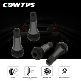 CDWTPS TR413 Tire Valve Stem, Rubber Snap-in Short Black Tire Valve Stem for Tubeless 0.453 Inch 11.5mm Rim Holes on Standard Vehicle Tires(8pcs/Bag)