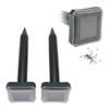 2PCS Ultrasonic Solar Snake Mouse Pest Rodent Repeller Anti Mosquito