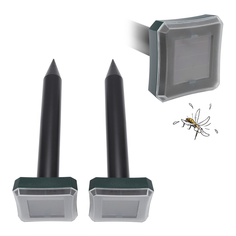2PCS Ultrasonic Solar Snake Mouse Pest Rodent Repeller Anti Mosquito