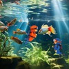 Vibrant Aquarium Decoration Set | 2 Pcs, Diver and Treasure