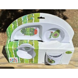 Godinger Eric Carle Very Hungry Caterpillar 3pc Melamine Plate Bowl Cup Child Dish Set