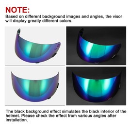 psler Qualifier Visor- Qualifier Helmet Visor Motorcycle Face Shield Accessories Replacement for Bell Qualifier/Star/Vortex/RS-1/Revolver,Deep Color Green