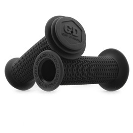 GD Grip Division ® Children's Bicycle Grips with Safety Impact Protection and Puncture Protection, Non-Toxic, for 22.2 mm Handlebars, Black