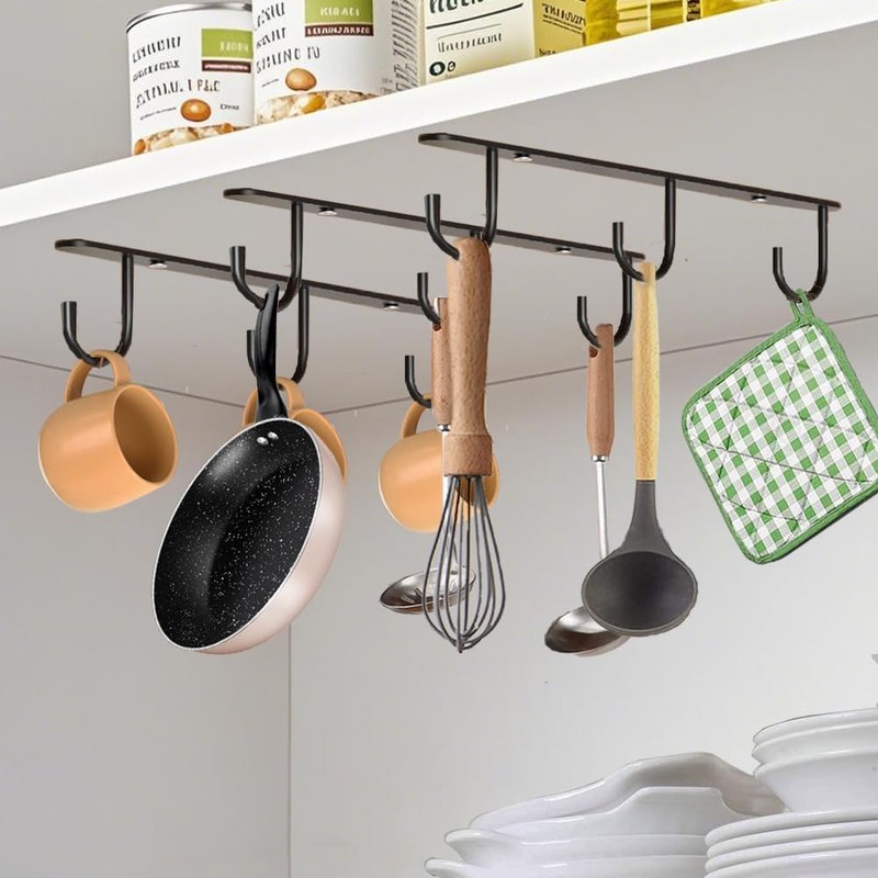 3 Pieces Cup Holder.Coffee Cup Holder for Hanging Under Shelves.Cup