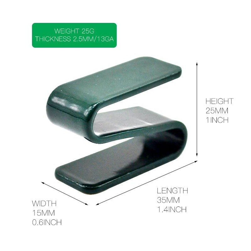 FUJIDENSO 8 Pack Wire Shelving S Hook (Green Expoxy), Connecting