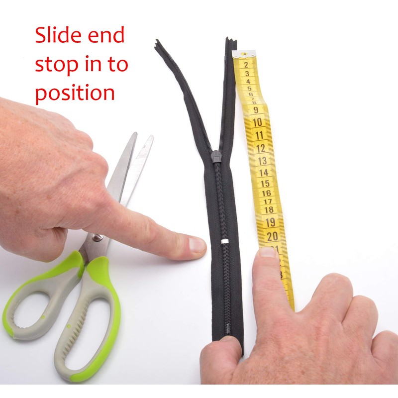 60cm Adjustable Length Invisible Zip - Pink, 10 Pieces