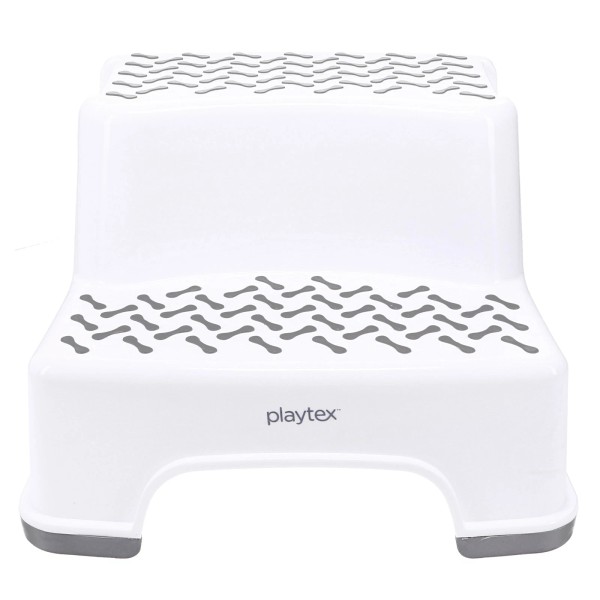 Playtex 2-Tier Step Stool for Kids’ Bathroom and Bedroom, White