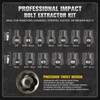 13-Piece 3/8" Drive Impact Bolt Extractor Set, Easy Out Stripped