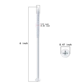 WenSilon(30 PCS) 1/4" x6 White Concrete Screw Anchor White Flat Head for Anchoring to Masonry, Block or Brick Stucco