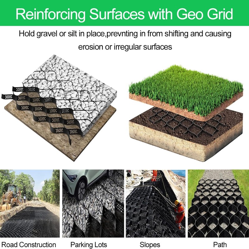 Gravel Ground Grid 9ft x 17ft, Geo Grid for Ground