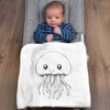 Azeeda 'Cute Jellyfish ' Cotton Baby Blanket/Shawl (BY00039878)