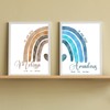 Mountiki® Regenbogen Geburtsposter 2er Set personalisiert | Kinderzimmer Geschwister Bild
