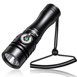 Wurkkos DL02 Scuba Diving Flashlight Max 3000Lumen Diving Flashlight 496M Long Range,100M Underwater Flashlight,Power Indicator Scuba Diving Light,3 Lighting Modes,Submarine Lights for Deep Sea Cave