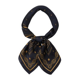 SHENHE Women's Boho Hair Bandana Paisley Head Kerchief Hair Scarves Vintage Hair Wraps, Black and Yellow, One-Size
