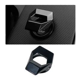 Adunsiaoto Car Start Stop Button Cover, Car Ignition Button Cover, Car Start Stop Button Cover Ring, Car Engine Ignition Start/Stop Button Cover (Black)