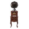 LOGOFUN 1Set Miniature Retro Phonograph Mini Retro Gramophone with Sound