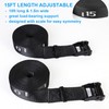 YOELVN Wood Gymnastic Rings Straps 15ft Adjustable with Number Support