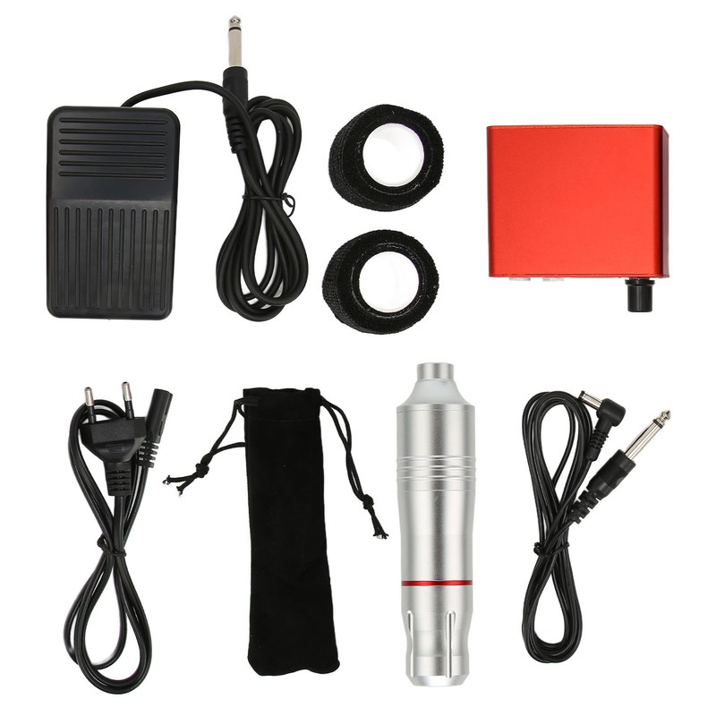 Rotary Pen Tattoo Machine Kit Tattoo Power Supply Foot Pedal