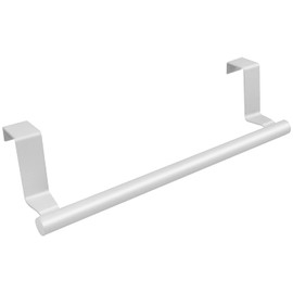 Focenat 23cm Stainless Steel Over Door Towel Rail, Over The Cabinet Towel Rail Over The Door Tea Towel Holder No Drilling Non Slip Towel Rack Hang on Outside of Doors for Kitchen Bathroom Cupboards