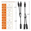 QeeHeng Solar Connectors Y Branch Parallel Adapter kits with 6
