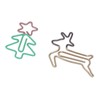100pcs Paper Clips Lovely Christmas Tree and Deer Shape Metallic