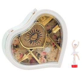 Heart Shape Dancing Ballerina Music Box Jewelry Box Carousel Swivel Clockwork Music Box Nice Gift