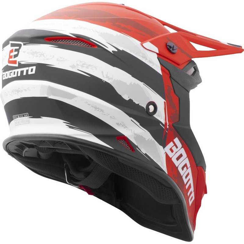 Bogotto V337 Wild-Ride Cross Helmet (Red/Black/White, XXL)