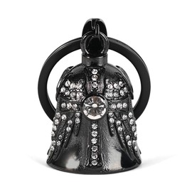 Gremlin Bells for Motorcycles, Cross Angel Wings Motorcycle Bell Guardian Angel Biker Bell Viking Odin Christopher Motorcycle Accessories Keychain Gifts for Men and Women