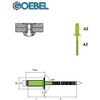 GOEBEL® - 1000 x countersunk rivets with grooved rivet mandrel