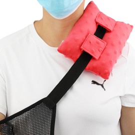 HapiPoppy Neck Pad Strap Cushion for Arm Sling Shoulder Brace Carry Padding Pillow Arm Elbow Wrist Injury Cast Support Arm Sling Strap Cushion for Women Men Minky Dot Red
