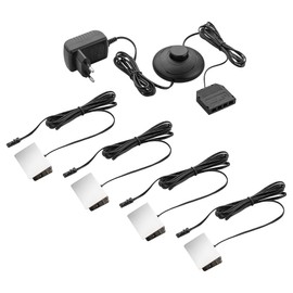 SEBSON SEBSON Vitrinenbeleuchtung 4er Set - Glasbodenbeleuchtung LED inkl. 12V Netzteil mit Schalter - LED Clips warmwei? - Glaskantenbeleuchtung fr Vitrine, Regal, Tisch