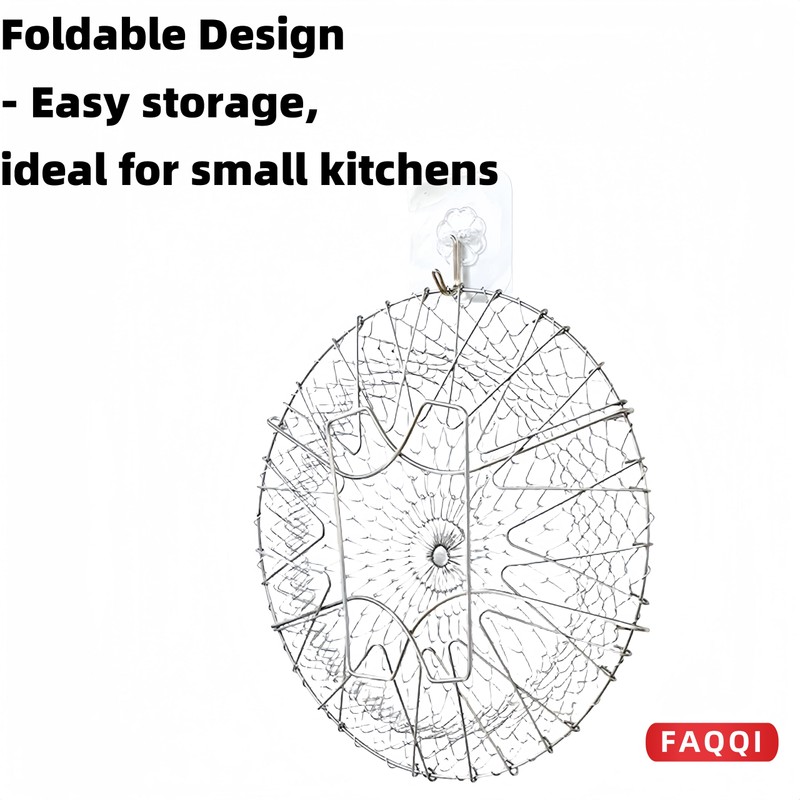 Foldable Stainless Steel Steam Fry Cooking Mesh Strainer – Versatile