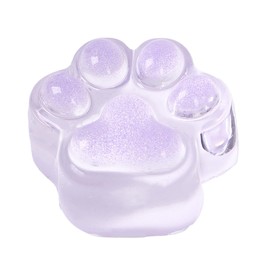 Glitter Clear Paw Taba Squishy Toys for Kids & Adults – Cute Stress Relief Fidget Sensory Toys, Soft Silicone Squeeze Gifts for Children, Teens, and Adults (Purple)