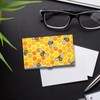 Niapessel Business Card Holder, Yellow Honeycomb And Bees Print Pocket