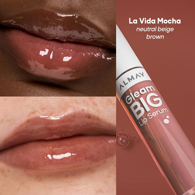 Lip Gloss Almay Gleam Big tono La Vida Mocha