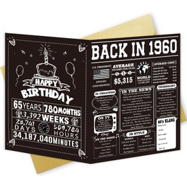 Amorista Funny 65th Birthday Card Gifts for Women Men, Happy 65th Birthday Decoration for Mom Dad Parents, Jumbo 65 Year Old Gifts Ideas for Grandma Grandpa