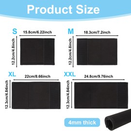 S/M/L/XL Bicycle Frame Protector Set, 4 Pieces Bicycle Frame Protector Neoprene Velcro, Carbon Frame Protection Bicycle Carrier Accessories, Bicycle Transport Protection Accessories, Neoprene