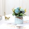 YACVRLT 2 PCS Mini Hygrangea Artificial Flowers in Vase, Small