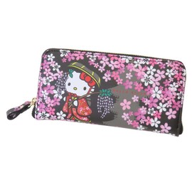 Yasuda Tsusho 4580122513085 Japanese Pattern Series Wallet, Land Zipper, Cherry