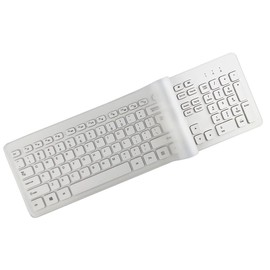 Universal Computer Desktop Keyboard Cover Skin (17.52" x 5.51") for Standard Size PC Computer Desktop Keyboards, Clear Waterproof Anti-Dust Silicone-Clear