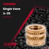 E-Z LOK Threaded Insert for Plastic Tapered Single Vane Brass