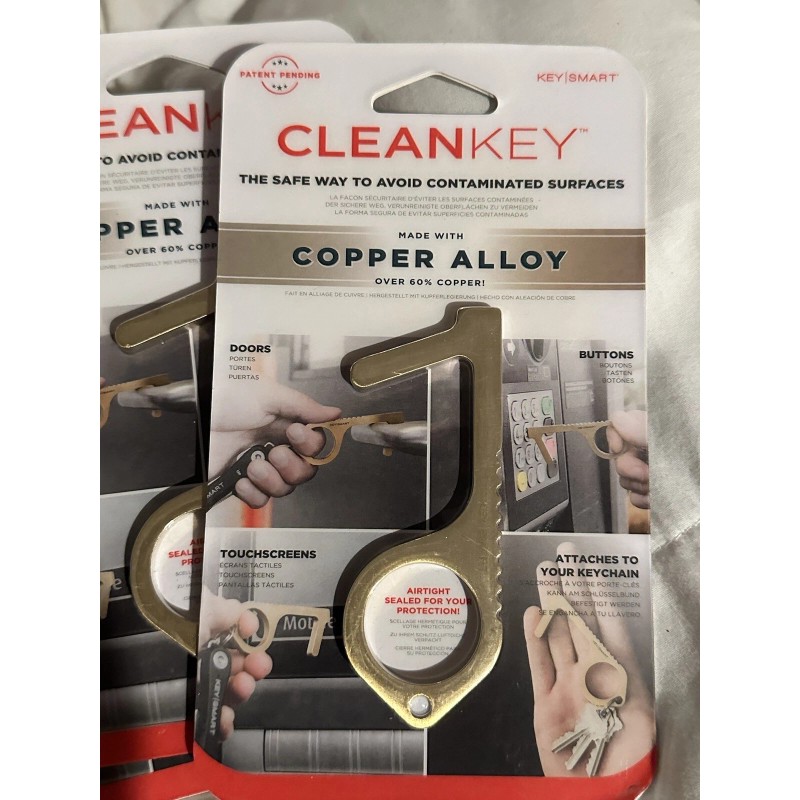 Key Smart CleanKey Copper Alloy. For Germaphobic People. Reduce Touching