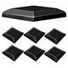 TonGass (6-Pack, Black) True I.D. 6x6" Wood Fence Post Caps,