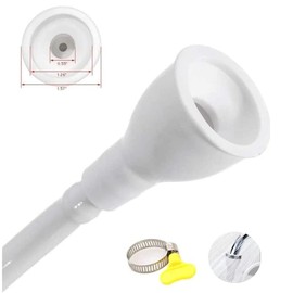 Sink Shower Head Single Tap Shower Head Shower Head Shower Attachment Rubber Shower Hose for Faucets Portable Pet Shower Dog Cat Shower Hair Wash for Bathtub (1.3m, White)
