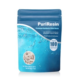 PuriResin Aquarium Filter Media, Organic Filtration Resin, for Freshwater and Saltwater Fish Tank, Removes Driftwood Tannins, 100 ml