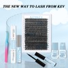 300 Pcs Individual Lashes Lash Clusters DIY Lash Extension Cluster