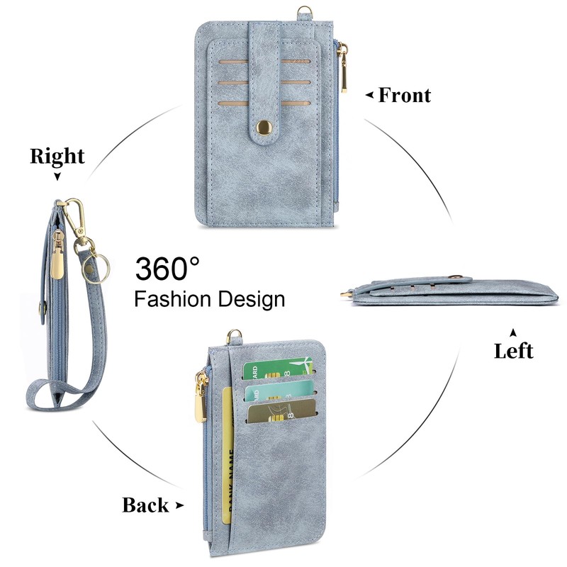 SENDEFN Credit Card Holder Slim Wallet for Women Bifold Leather